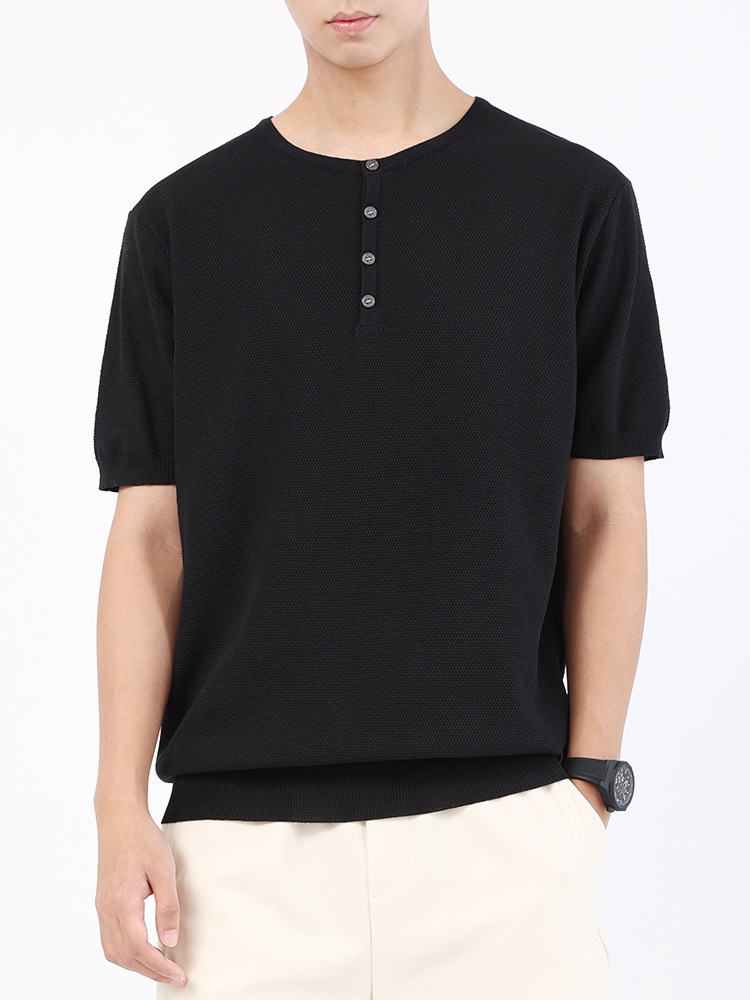 Uniqlo Polo para hombres, ropa de verano de alta calidad, camiseta de manga corta para hombres, camiseta de hielo, camiseta de punto para hombres