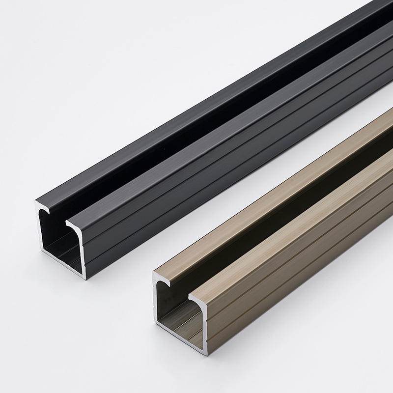 Puerta corredera negra polea rodillo pista puerta corredera rueda colgante puerta móvil puerta plegable accesorios de hardware carril guía