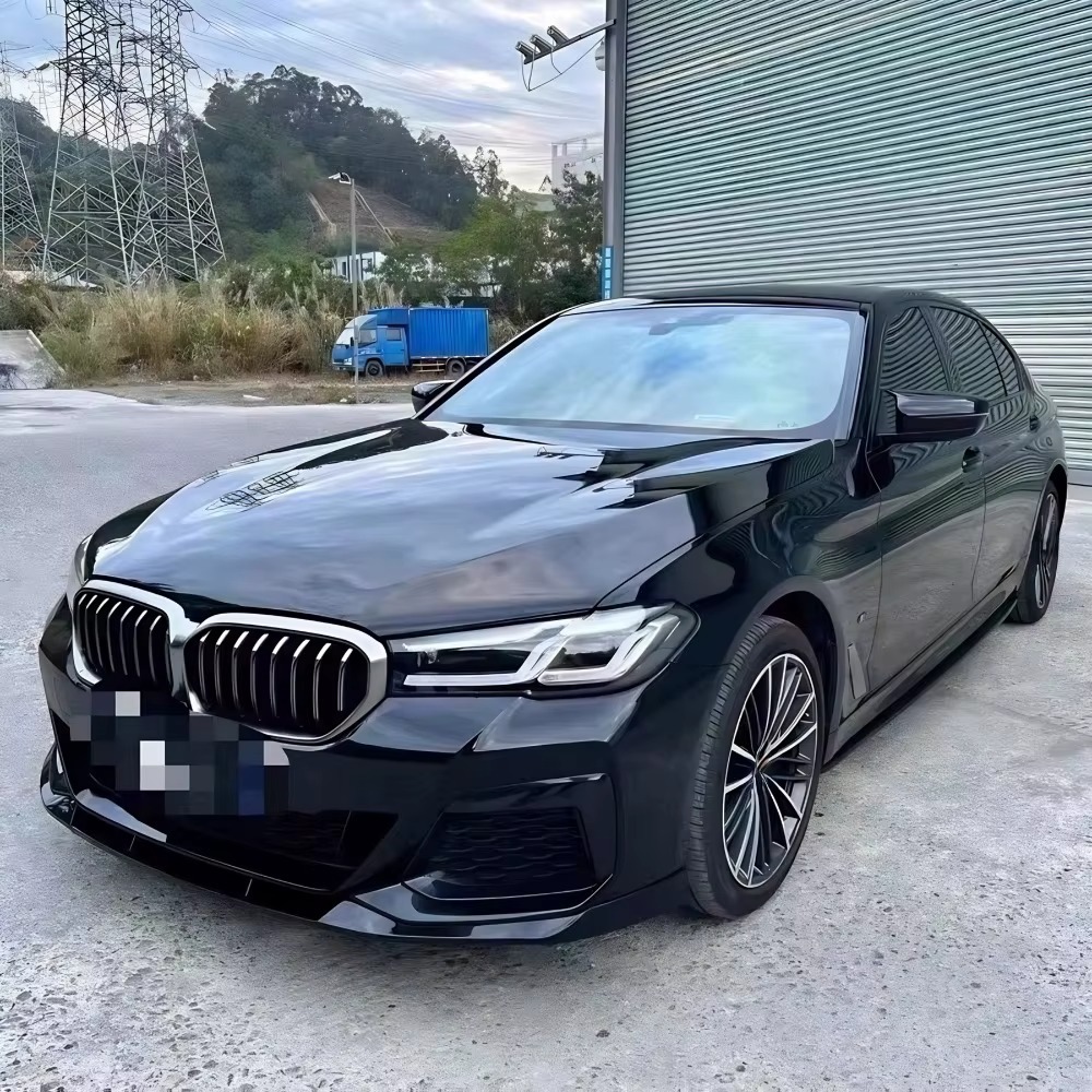 Bmw G30 Front Bumper Spoiler 5 Series Glossy Black Carbon Fiber Pattern Wind Blade Modified Front Splitter for 17-23 Models G30/G31