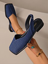 D 35598 Low Heel Square Toe Sandals �͸���ͷ��Ь �羳ŷ