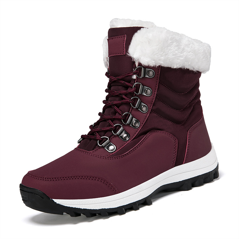 Botas de algodón de invierno para mujeres al aire libre más vello grueso calentamiento botas de nieve de comercio exterior zapatos de mujer de tamaño grande image 20