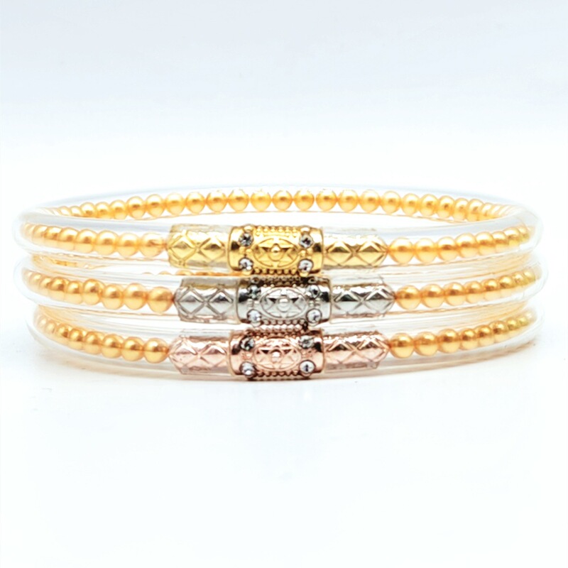 Silicone tube pearl bracelet Jelly bangles six-pointed star bracelet cross-border factory direct wholesale Silicone tube pearl bracelet Jelly bangles six-pointed star bracelet cross-border factory direct wholesale