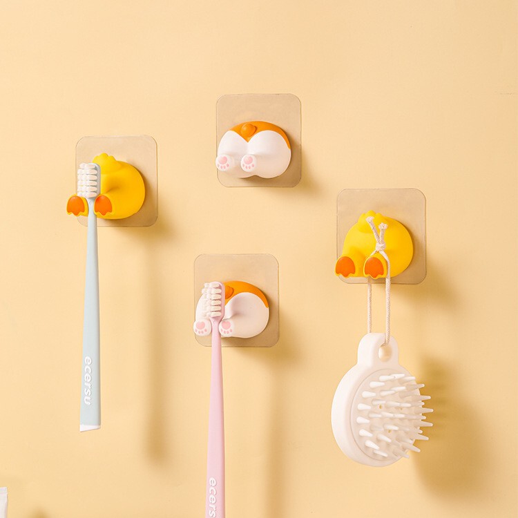 Butt Hook Plug Holder Household Hook Wall Adhesive Punch-free Kitchen Storage Clip Clip Socket