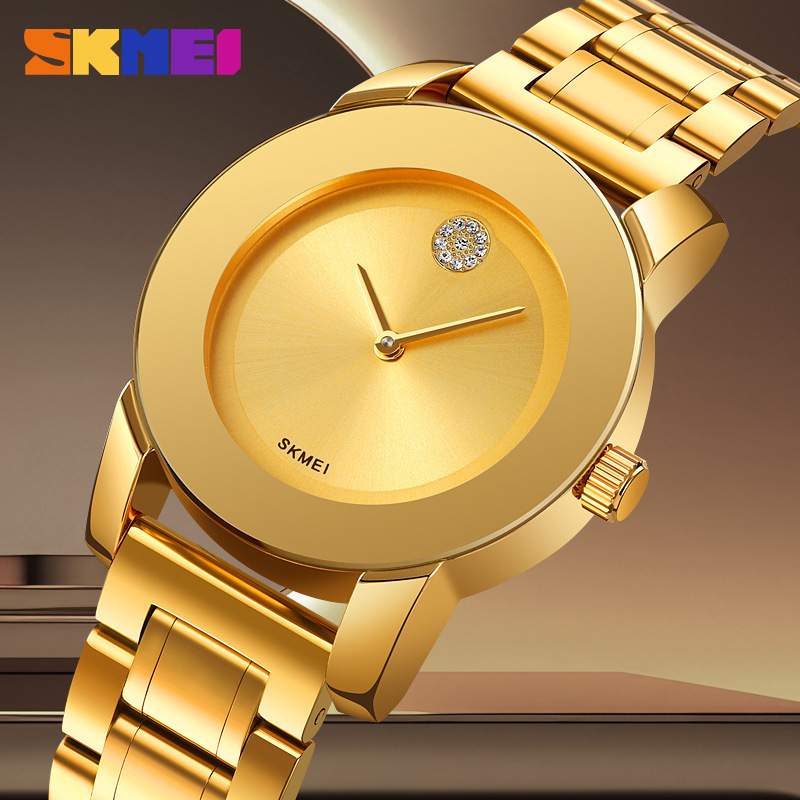 Skmei Moment Beauty Women's Quartz Watch Fashion Diamond Steel Belt Waterproof Watch Couple Style Casual Light Luxury Style Skmei Moment Beauty Women's Quartz Watch Fashion Diamond Steel Belt Waterproof Watch Couple Style Casual Light Luxury Style