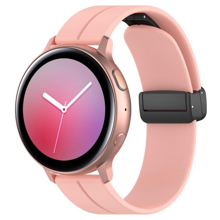 20 / 22mm correa de reloj de silicona con botón negro plegable correa de reloj de negocios ocio impermeable