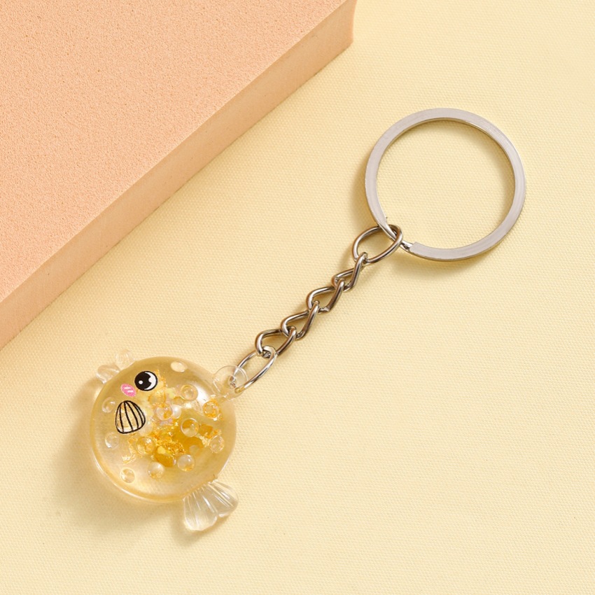 9g Weight Keychain Classification 1 Piece Quantity Daily Occasion Resin Material Fish Pattern Unisex Gender Cute Style 1 Piece Cute Fish Resin Unisex Keychain 8