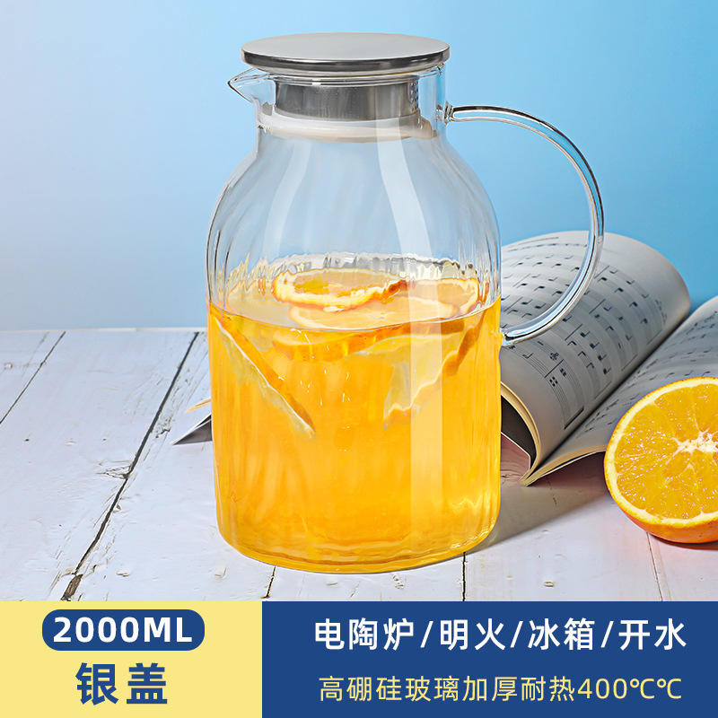 Taza de agua de lujo ligera japonesa set hogar tetera de agua fría resistente a altas temperaturas taza de té taza de vidrio para invitados té de agua image 9