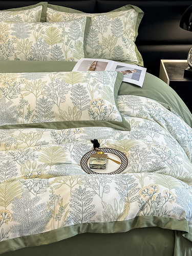 High-end thickened brushed 丨 Autumn and winter four-piece set 80-count pure cotton sheets and quilt covers American warm bedding