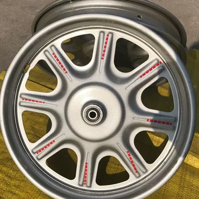 wheel 4.00/3.00/3.75/3.50-12 thickened wheel, Motorcycle wheel hub - 275-14-drum-brake-front-wheel-bearing-6201-silver