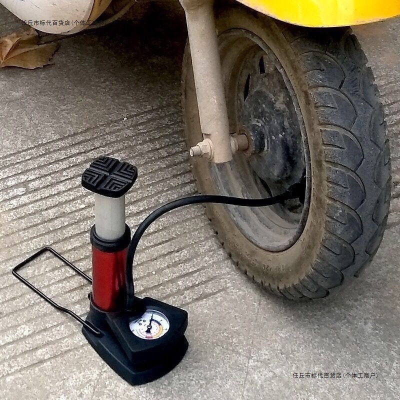 車、オートバイ、電気自動車、自転車、三輪車、バスケットボール用の高圧フットポンプ、ユニバーサルエアポンプ|undefined