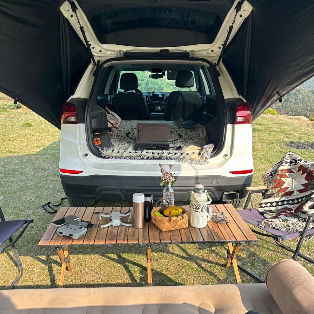 Suv Side Tent, Car Side Canopy, Suction Cup No-Drill Car Sunshade, Rainproof and Sunproof for Self-Driving Camping