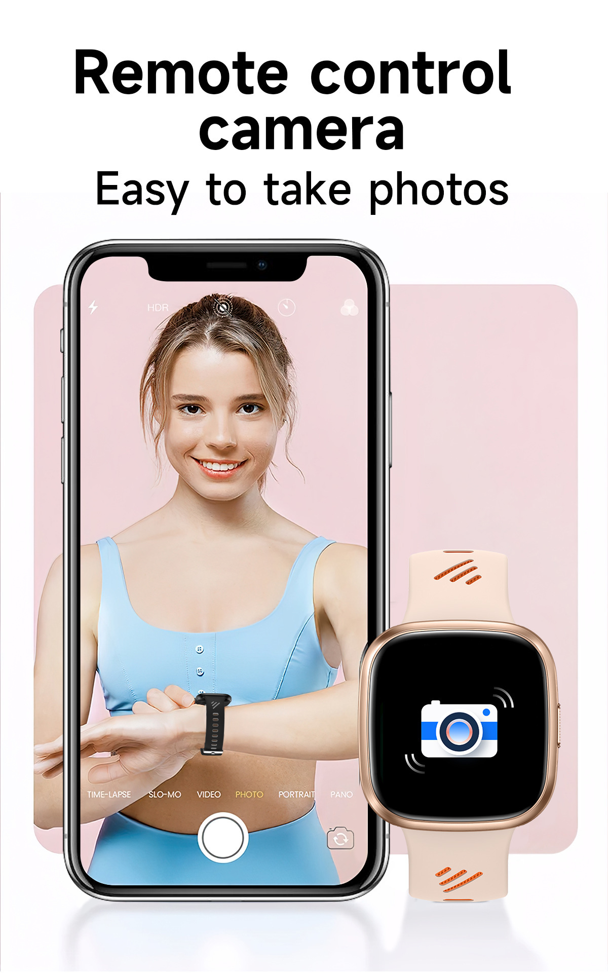 HT31 Smartwatch mit Bluetooth, Anruffunktion, Sprachassistent, Taschenlampe, Benachrichtigungen, Schrittzähler und Fitness-Tracker_voghion.com