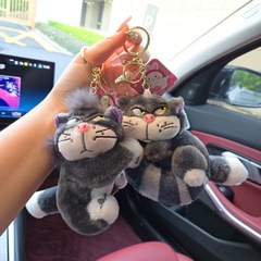 跨境路西法猫钥匙扣毛绒包包公仔挂件儿童礼物玩偶玩具批发摆摊萌