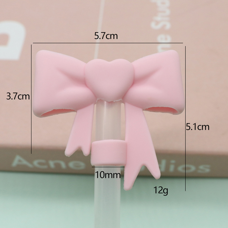 10mm食品級シリカゲルストローキャップ防塵ストロープラグかわいいストローキャップ立体アニメ防塵カバーストローカバー|undefined