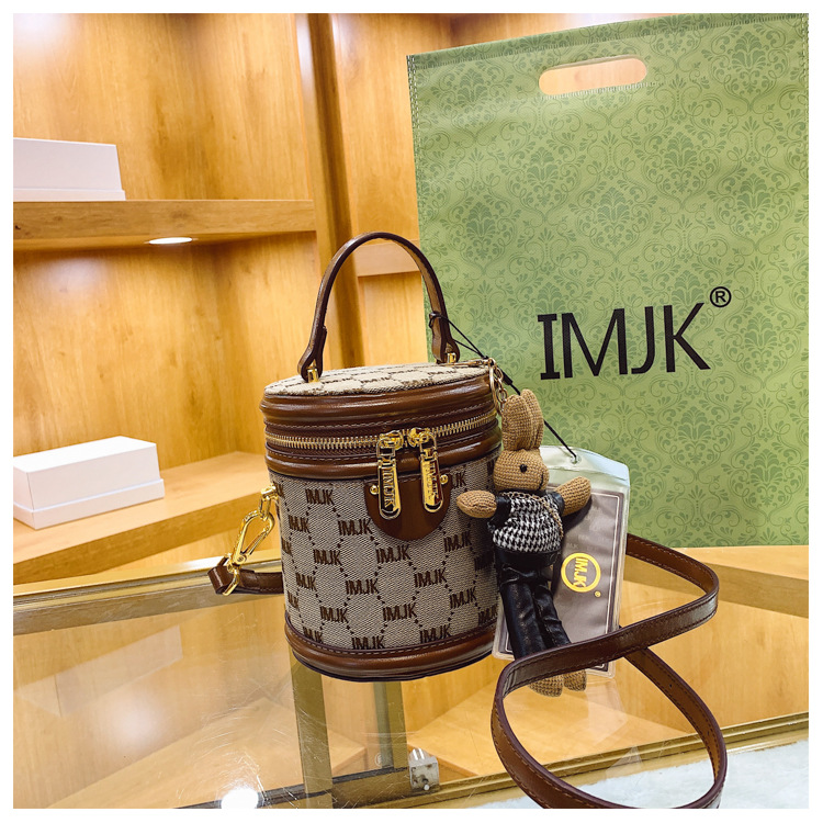 This year's popular women's bag, 2022 Summer New Fashion Print Bucket Bag, Versatile Crossbody Shoulder Bag_voghion.com