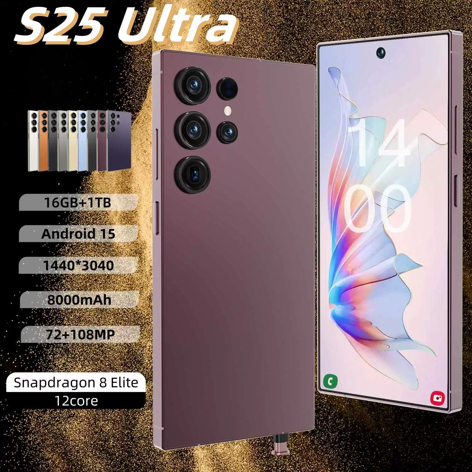 (Cross-border trading), mobile phone, S25, elite smartphone, (Physicals), Android 12