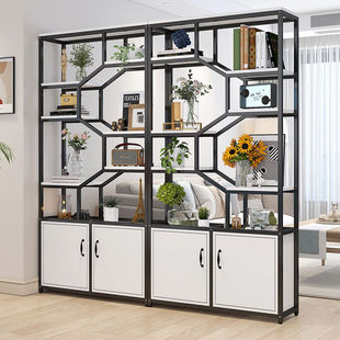 Iron Screen Office Partition Cabinet Storage Rack Industrial Style Living Room Storage Cabinet Display Cabinet Entrance Entrance Bookshelf