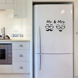 Mr眼镜男女创意跨境可移除家居装饰墙贴冰箱洗衣机汽车贴MUK4314B