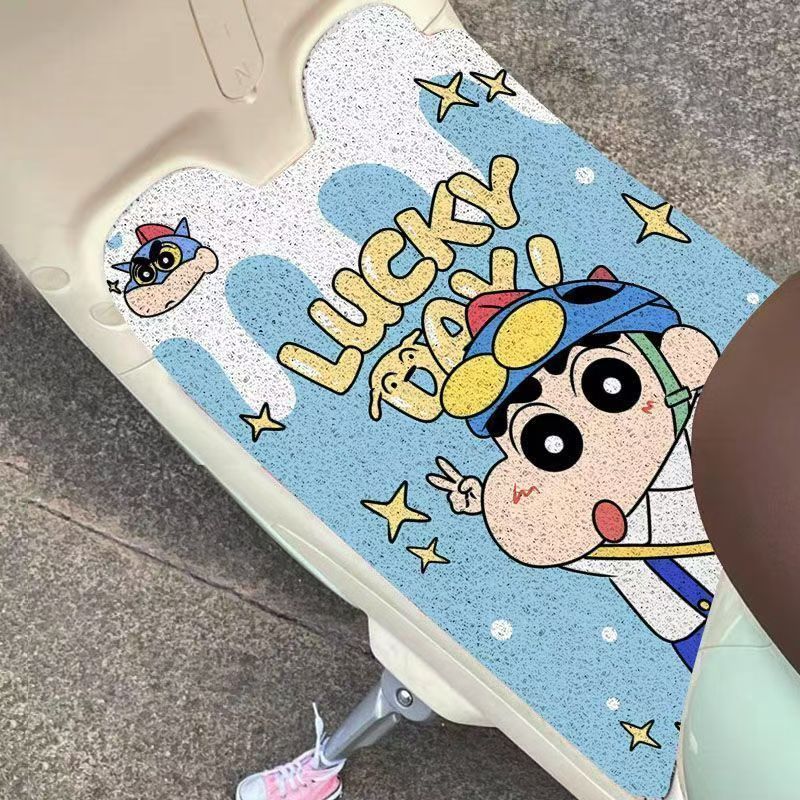 Cartoon Electric Vehicle Foot Mats, Dirt-Resistant and Easy to Maintain, Wire Loop Mats That Scrape Dirt, Remove Dust, and Prevent Slipping, Freely Cuttable