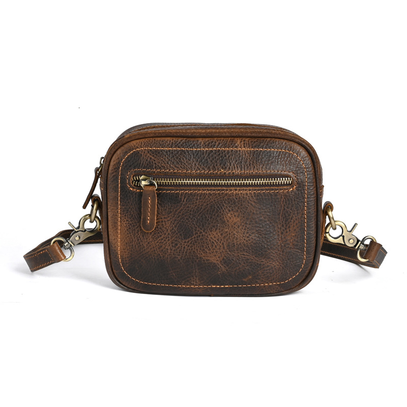 Antiguo inconformista 2023 bolsa de mensajero de los hombres bolsa de mensajero de cuero genuino de la moda europea y americana tirar-Bolsa de hombro de los hombres