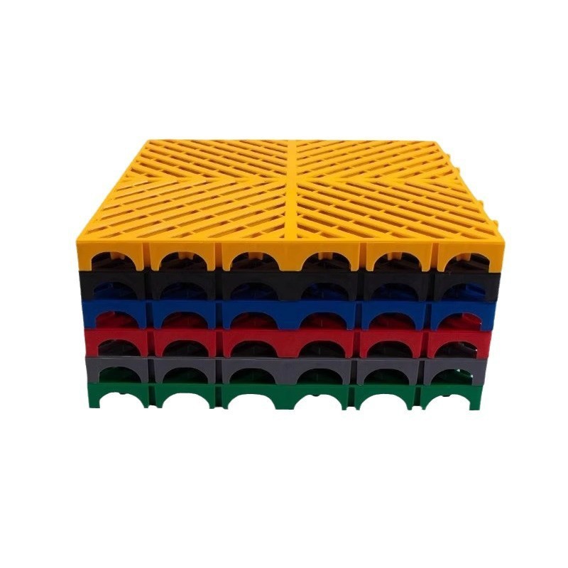 Rejilla de piso de la sala de lavado de autos, taller de belleza de automóviles, tablero de rejilla de drenaje, ranura de excavación gratuita, piso de empalme de rejilla de plástico al por mayor