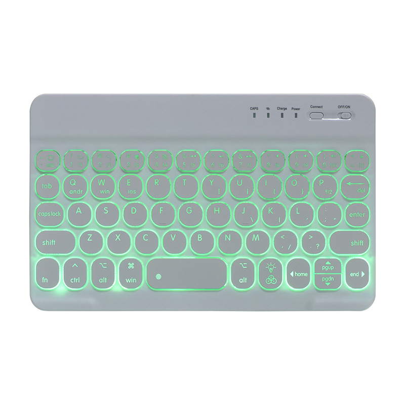 Applicable to iPad mini6 Bluetooth Keyboard Android Apple Huawei Universal round key cap keyboard 8-inch backlit keyboard
