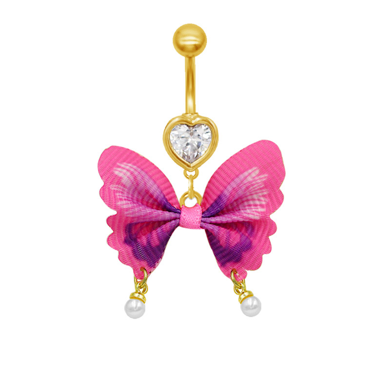 Bunter Schmetterling Bauchnabelpiercing Modeschmuck Damen_voghion.com