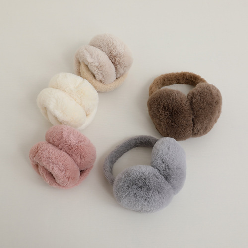 Foldable children's earmuffs winter warm earmuffs full velvet children's winter earmuffs windproof and cold protection student ear warmer