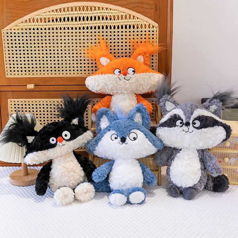 新しいかわいいと奇妙なキツネのぬいぐるみシミュレーション動物人形布人形睡眠枕コンパニオンギフト|undefined