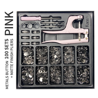 KAOS herramienta de instalación de botones de metal traje 831 cobre puro hebilla de cuatro juntas artículos de cuero hebilla femenina hebilla oculta en caja de alta gama