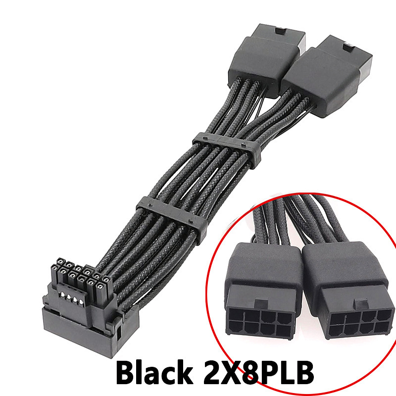 16 evaエンボス線2x8pin 8pin回転16pin 12 vhpwrコネクタ90度エルボ新ビデオカード線|undefined