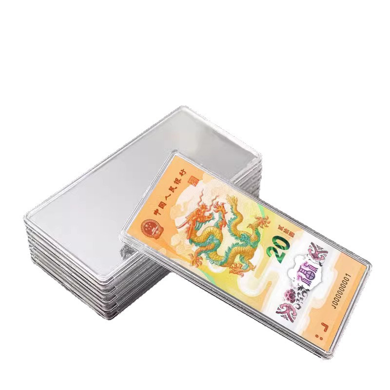 Caja de Almacenamiento para Monedas y Billetes 1 Moneda y 1 Billete Plástico PS Protectora para Colección