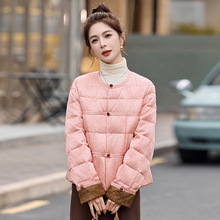 高定中式国风羽绒服女2025冬季女装超好看单排扣潮流白鸭绒外套