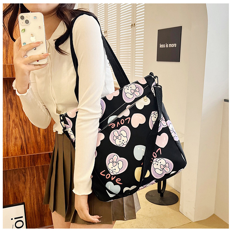 Large-capacity single-shoulder crossbody handbag, A4 for primary and secondary school students' after-school tutoring, cute cartoon interest class, super adorable crossbody bag undefined