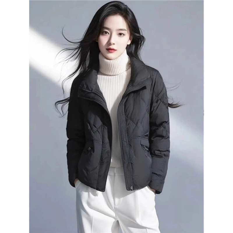 OK-3009 корейская версия темперамента высокого уровня супер красивый черный хлопчатобумажный женский сезон новый маленький человек утолщенный и теплый