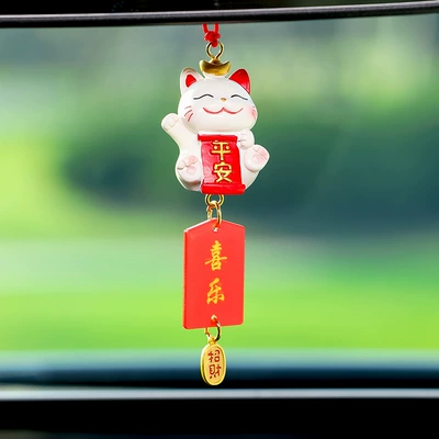 Car Pendant Lucky Cat Ping: Car hanging - ordinary-ping-an-cat-car-hanger