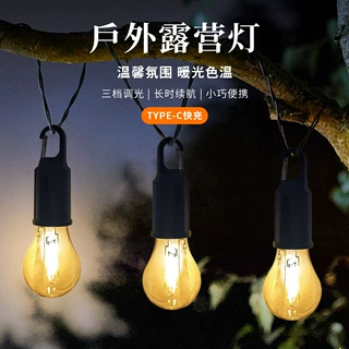 跨境TYPE-C充电球泡灯多功能户外帐篷露营灯便携夜市摆摊灯野营灯