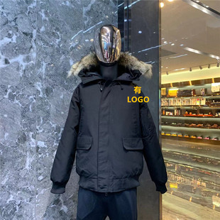 Cross-border Goose Down Jacket 01 Short Canadian Thickened Bomber Jacket Putin Same Jacket Couple Winter