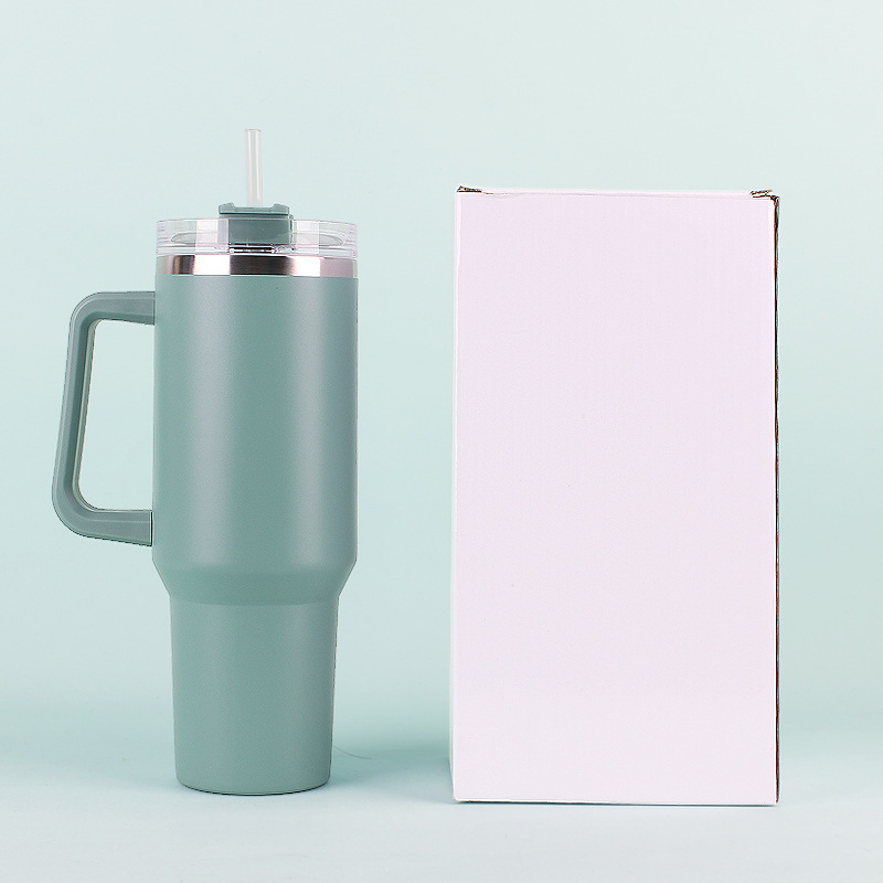 Transfronterizo en stock 40oz de gran capacidad de la manija de la taza de cerveza taza de helado taza de vacío de acero inoxidable coche 1200ml