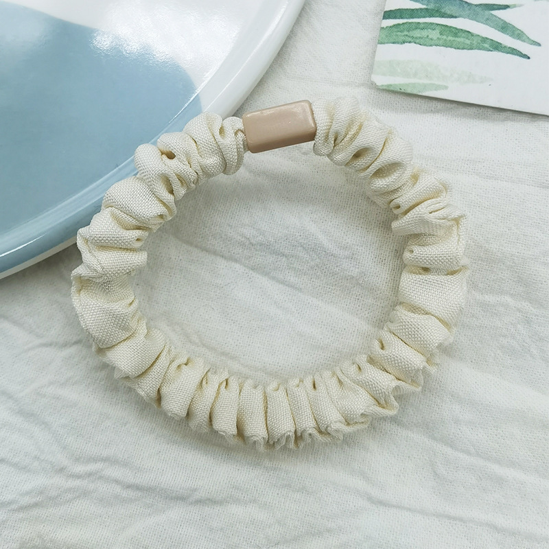 ヘアアクセサリー、韓国風ヘアゴム、細めゴムバンド、平型留め具、DIY、高弾性、爽やかでシンプル|undefined