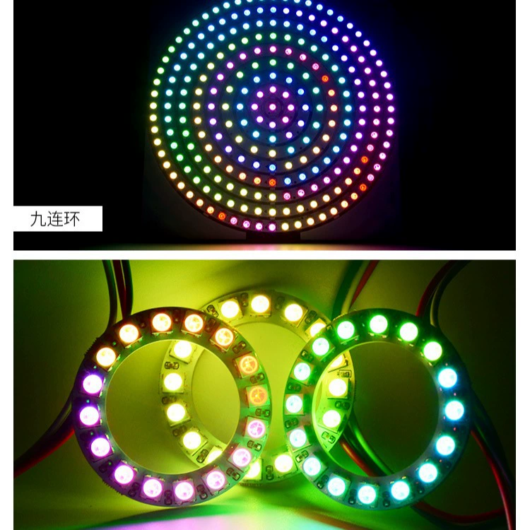 XT1511 встроенная 5V полноцветная заплатка девят[u] кольцевой глаз ангела лампа круглая форма фантазийный свет круг