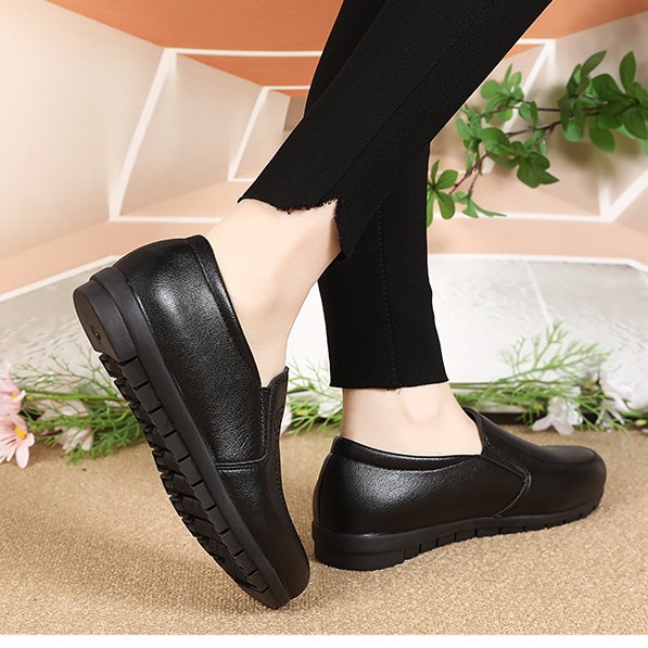 Grandes zapatos de pies anchos, zapatos de pies gordos, zapatos de primavera y verano sueltos, huesos de pies grandes, zapatos de cuero suave de ultrafibra, suela suave antideslizante, desgaste