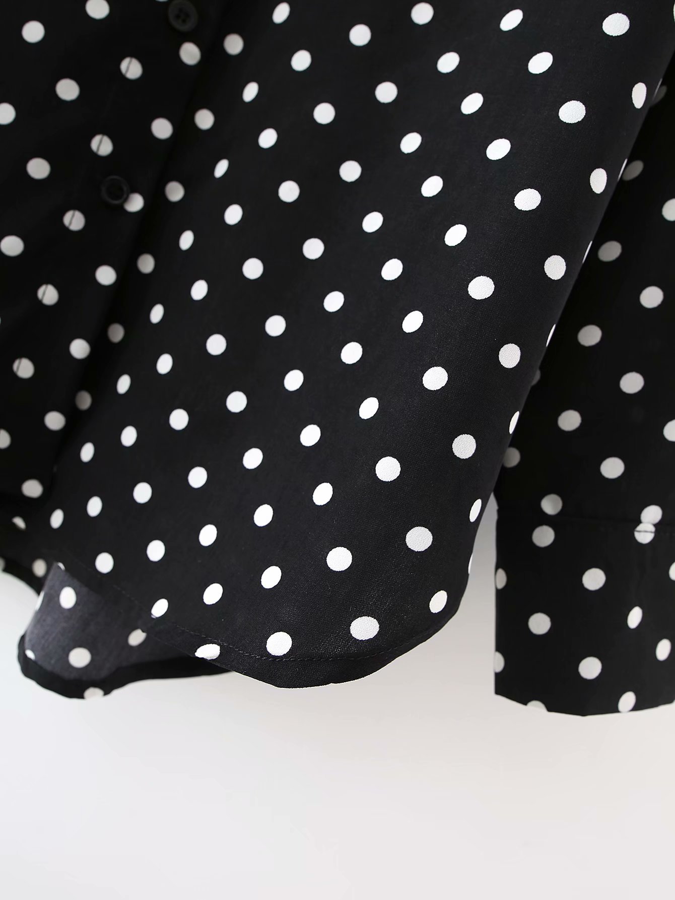 Long-Sleeved Polka-Dot Casual Shirt NSAM49729