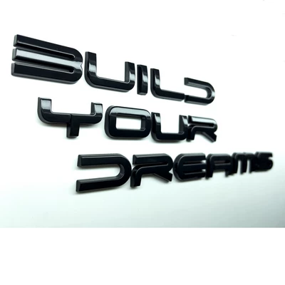 Car logo front emblems for Song Pro/Song L/Song - glossy-black-finish-build-your-dreams-small-size-for-21-24-song-models