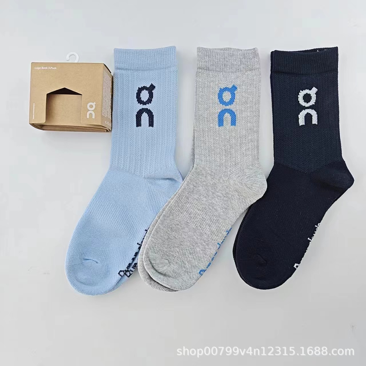 オンソックス 3足組 オンランニング カップルソックス ランニング 男女兼用 おしゃれソックス おしゃれ ミドルソックス スポーツ 吸汗性