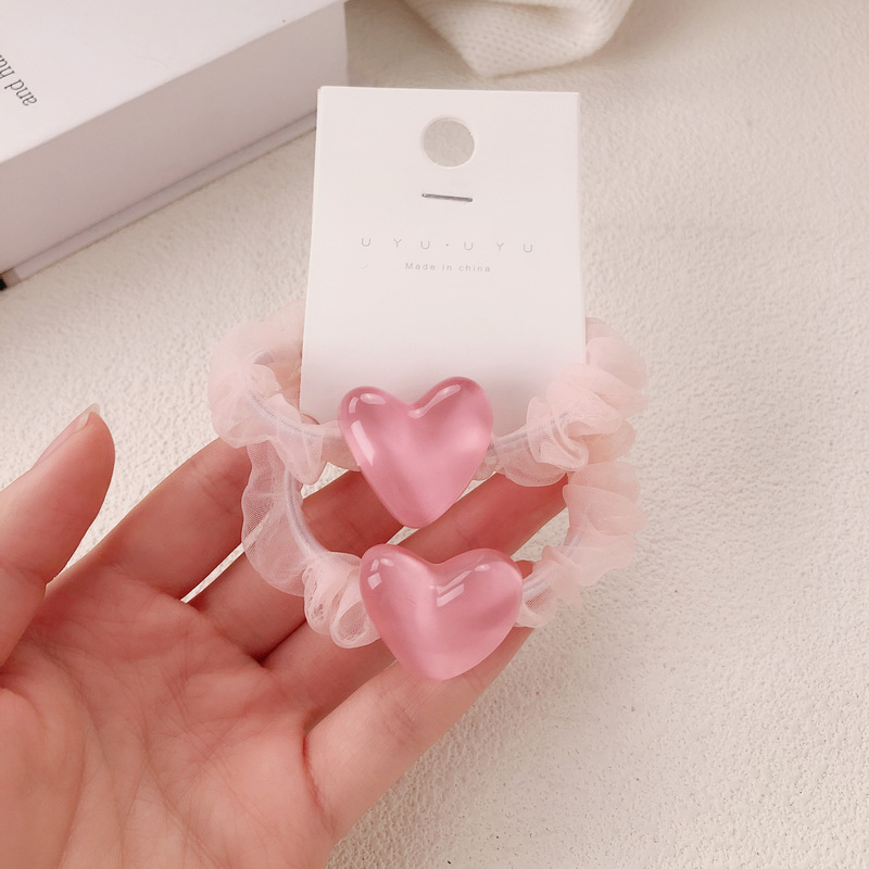 甘い真珠の愛のヘアピンの額の砕髪の前髪の少女の心の王女のヘアピンのかわいいアヒルの口の髪飾り|undefined