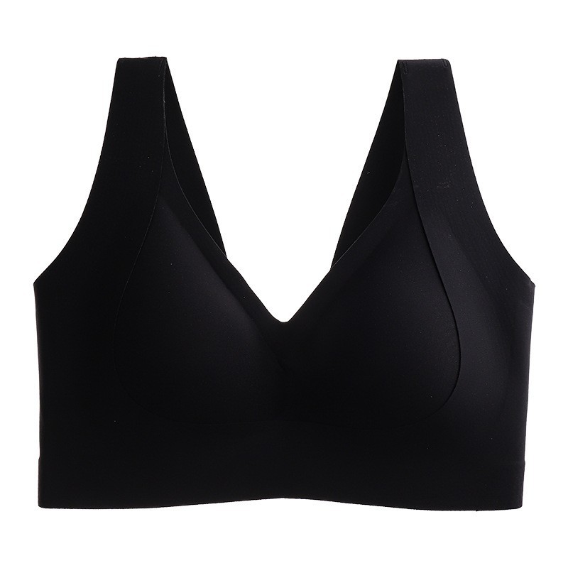 Gran tamaño de mm levantando ropa interior de soporte suave para mujeres sin marcas sin anillo de acero bra colapsado lateral contra el pecho bra anti-caída