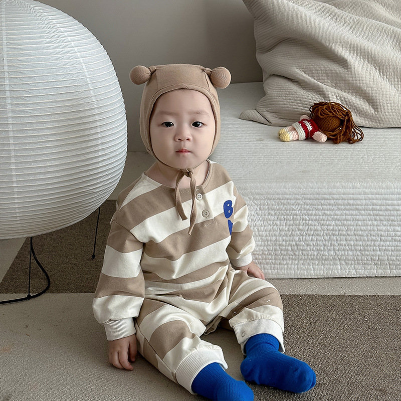 Bebé mono primavera estilo coreano ropa para niños primavera mameluco del bebé manga larga vaina primavera mameluco