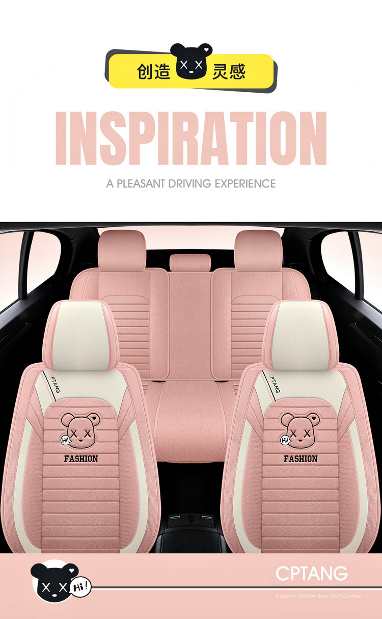 2025 New All-Inclusive Cotton and Linen Four-Season Universal Car Seat Cushion Seat Cover Manufacturer Wholesale