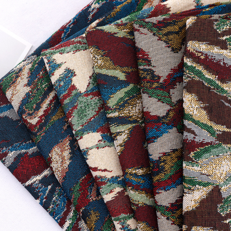 厂家直销 色织提花布料 涤棉旗袍沙发箱包提花面料